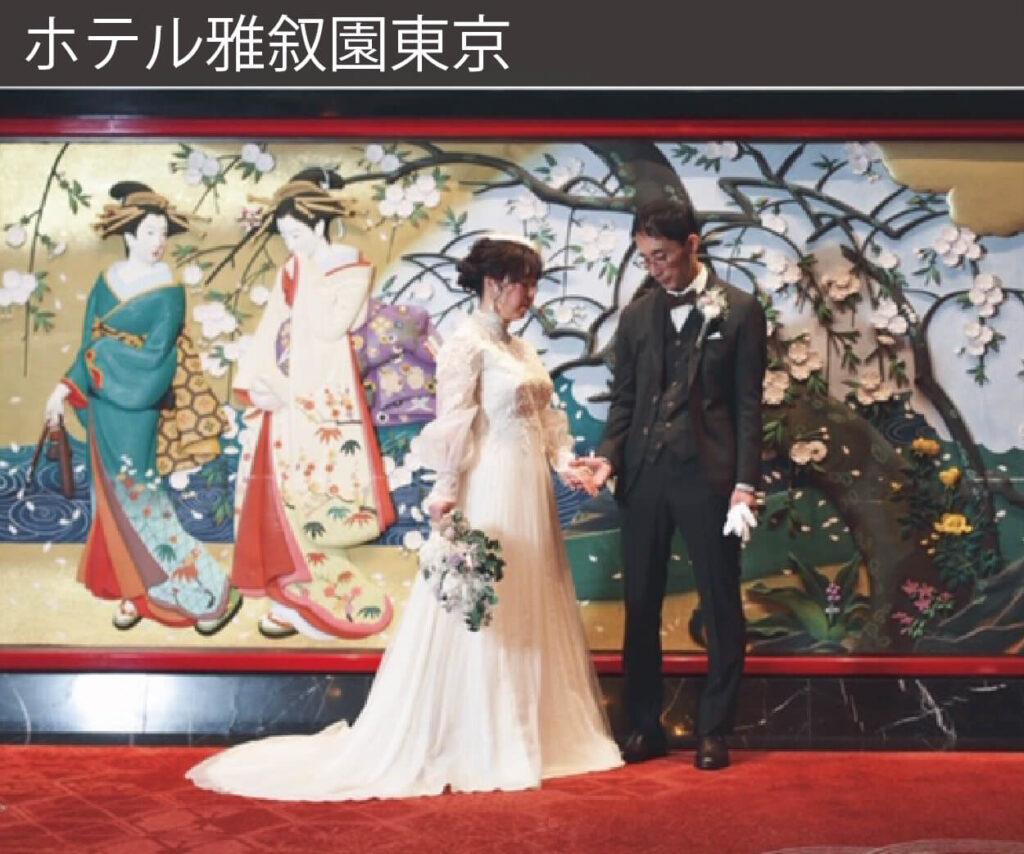 ホテル雅叙園東京で結婚式を挙げた、ご新郎様のタキシードと、ウェディングスーツのオーダーメイド事例