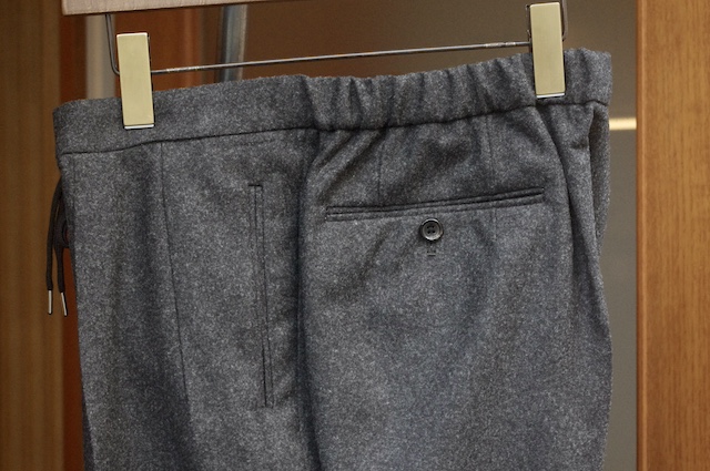 ワイドパンツ｜フランネルのドローコード仕様