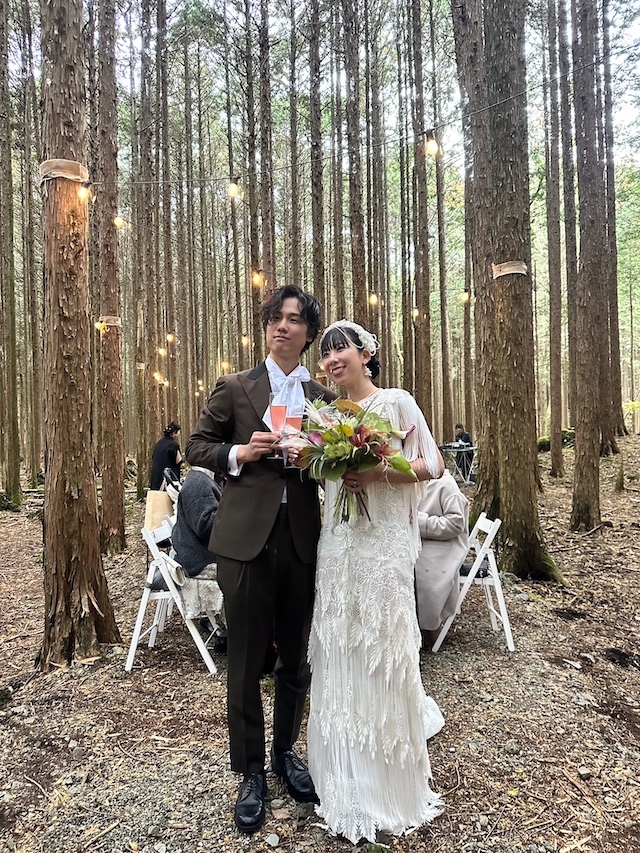 富士山ワイナリーの結婚式|オーダーメイド新郎衣装