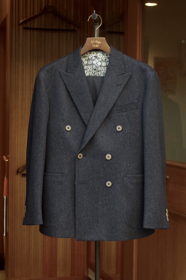 ダブルスーツのオーダーメイド|ウールデニム