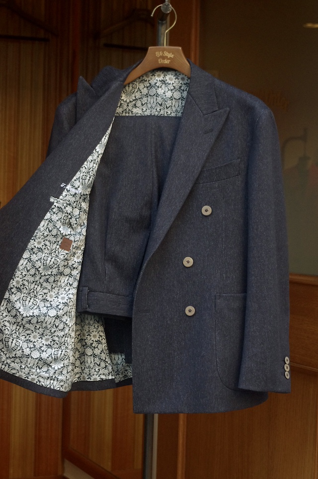 ダブルスーツのオーダーメイド|ウールデニム