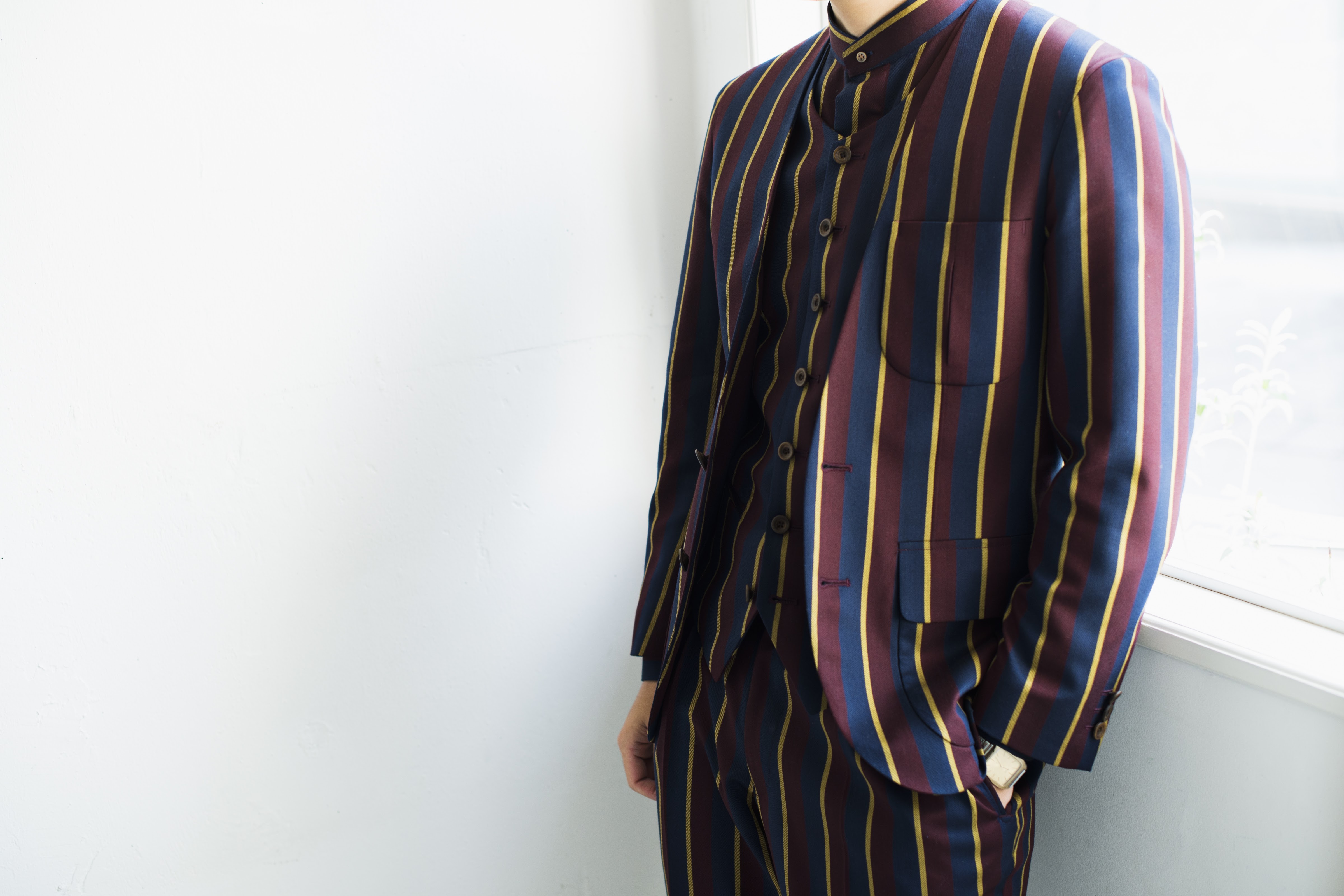 ノーカラースーツ オーダーメイド メンズ