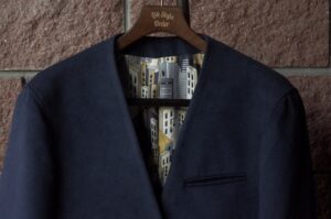 ノーカラージャケット｜フェイクスエードのオーダーメイド