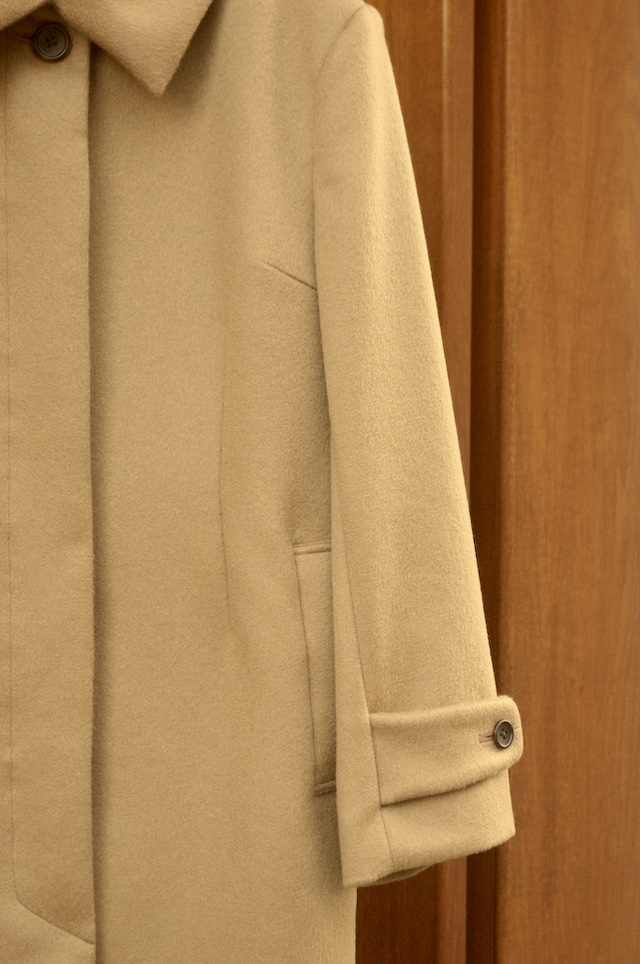 カシミヤコートのレディースオーダーメイド｜身頃と袖