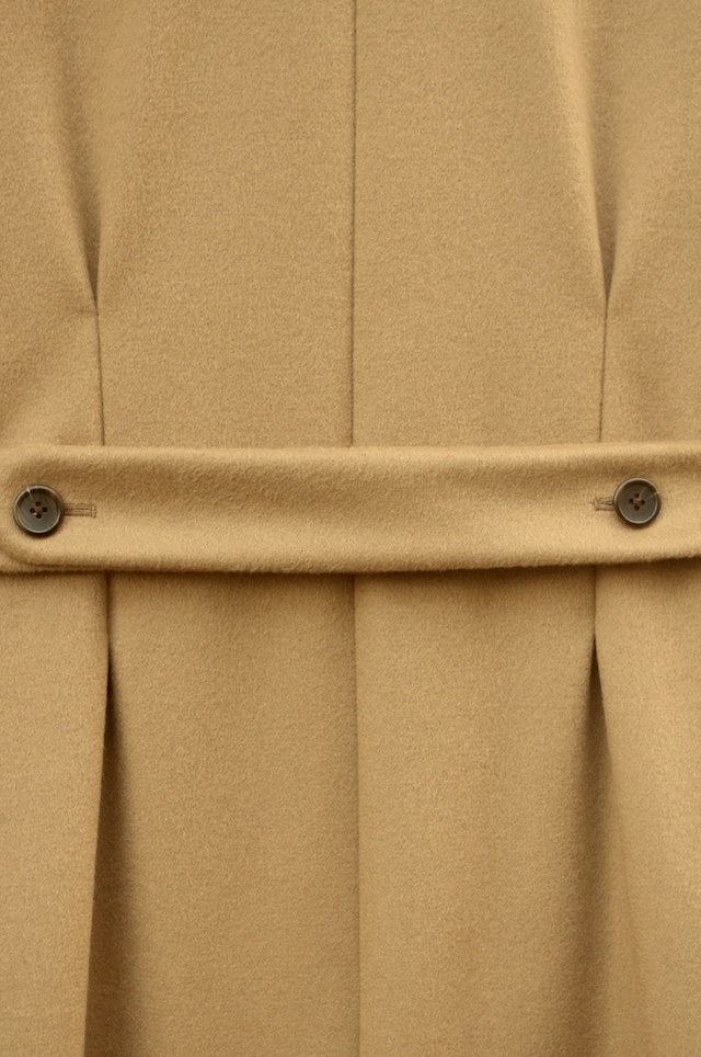 カシミヤコートのレディースオーダーメイド｜バックベルト