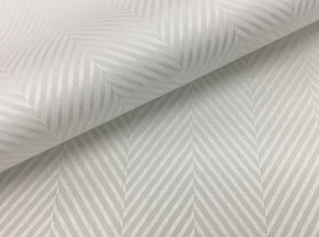 白ヘリンボン柄のオーダーシャツ生地