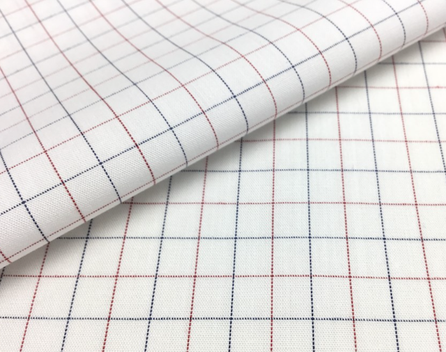 チェック柄のオーダーシャツ生地