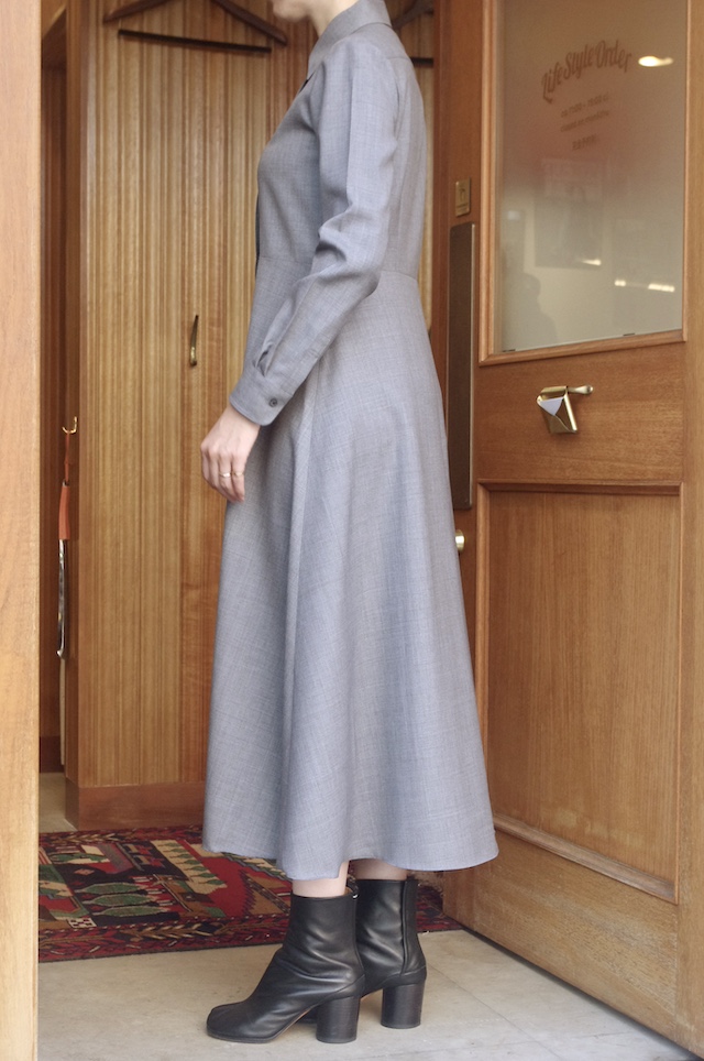 オーダーシャツワンピース|フレアスカート