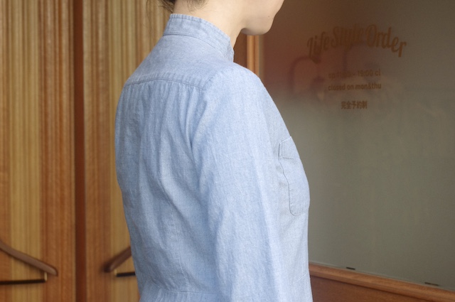 デニムのシャツワンピース