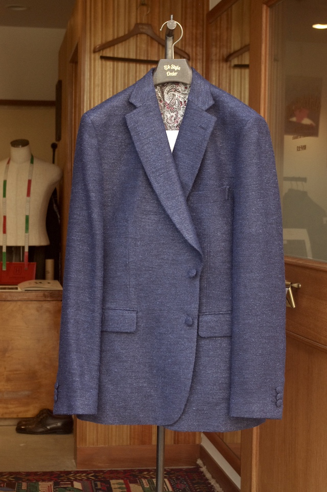 カジュアルなネイビージャケットのオーダーメイド